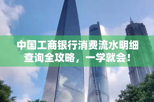 中国工商银行消费流水明细查询全攻略，一学就会！