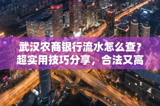 武汉农商银行流水怎么查？超实用技巧分享，合法又高效！