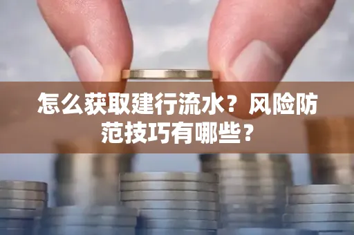 怎么获取建行流水？风险防范技巧有哪些？